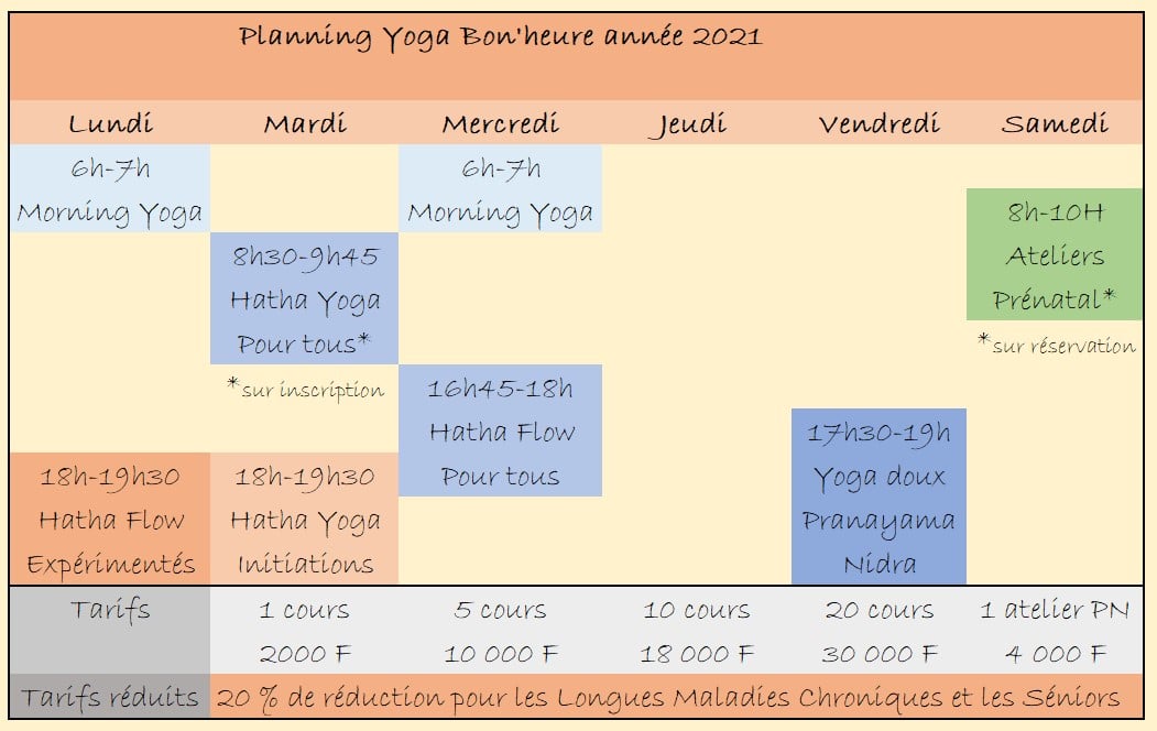 Emploi du temps